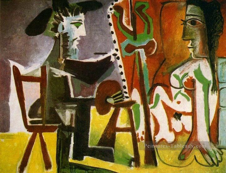 L’artiste et son modèle 3 1963 cubiste Pablo Picasso Peintures à l'huile